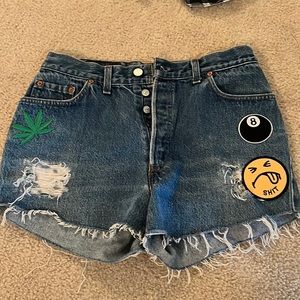 Vintage Levi’s with sewn on patches
